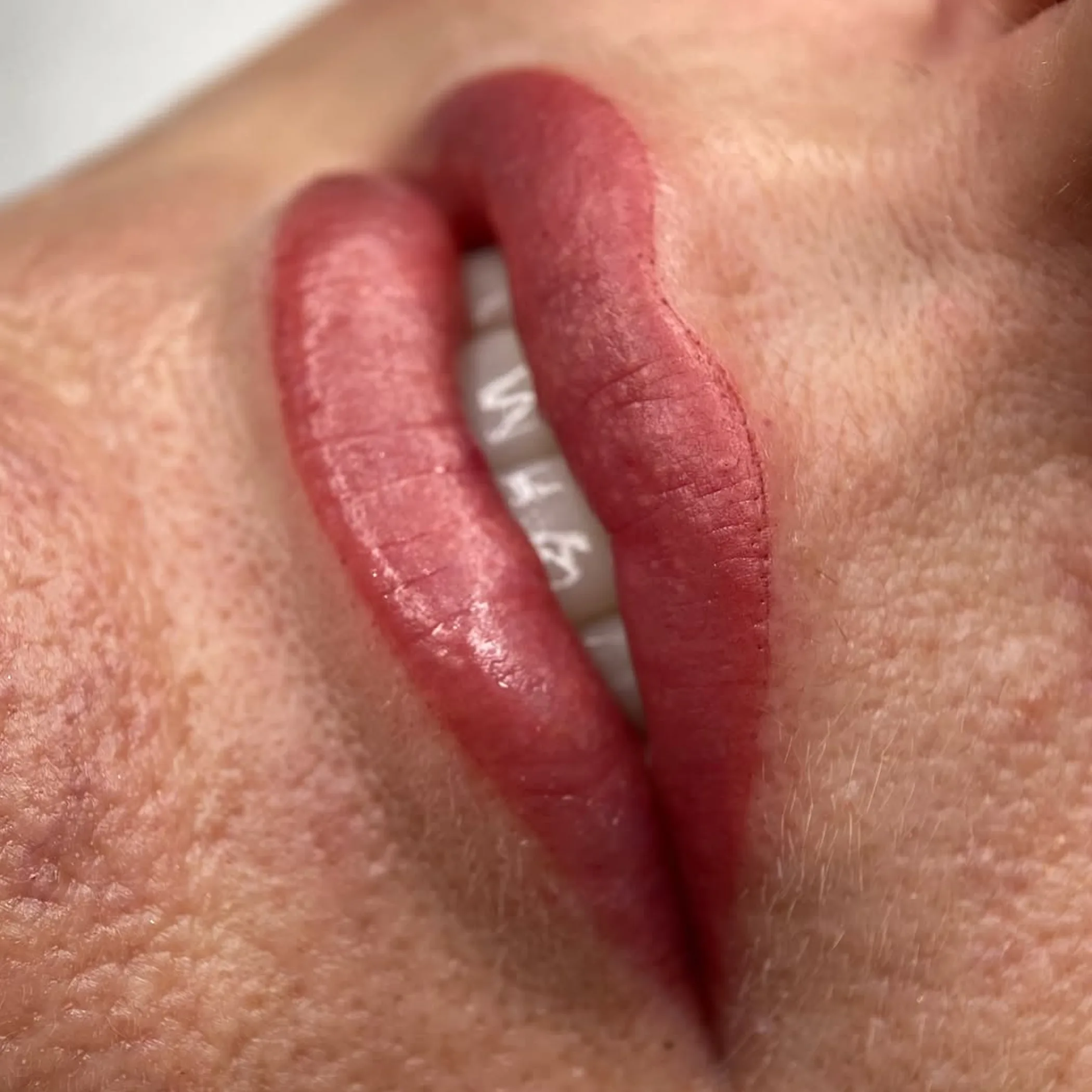 permanent lip enhancement close-up lips