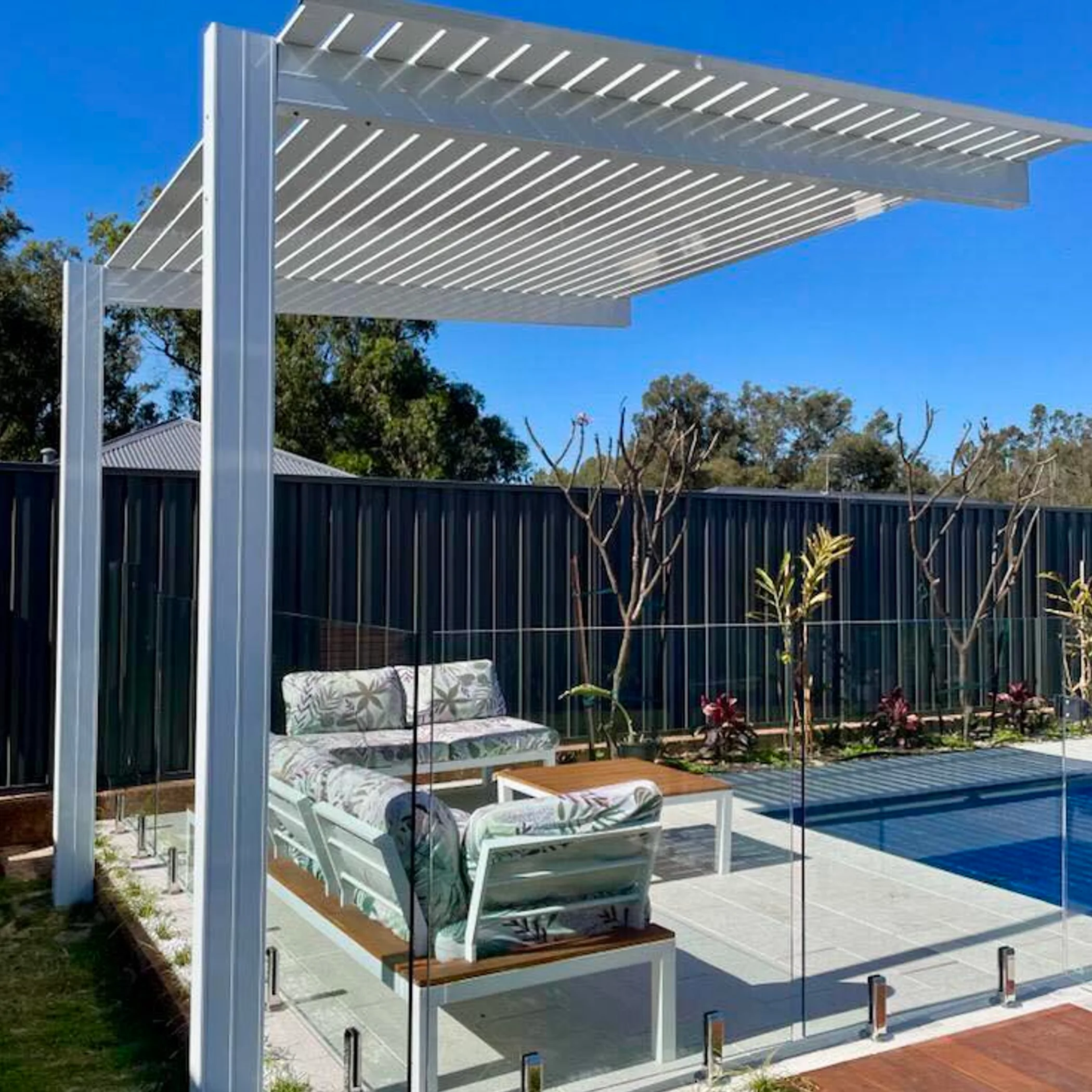 pergola enhancing outdoor living zone