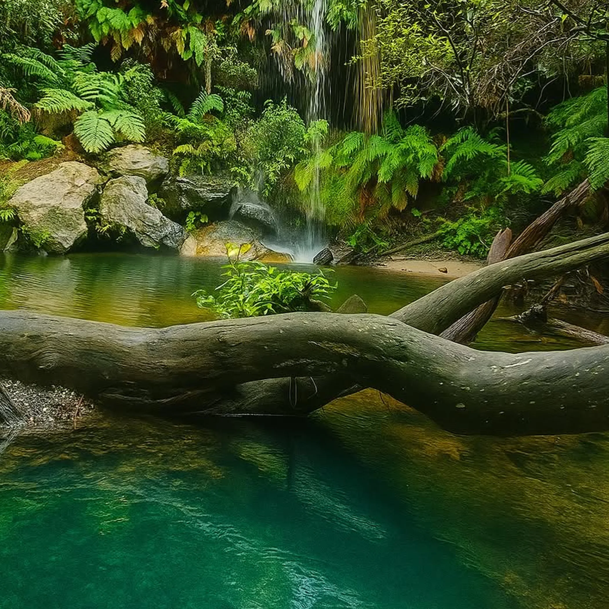 waterfall in a natural landscape