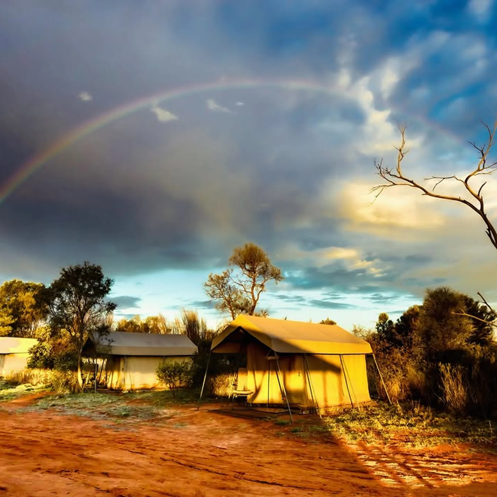 camping in the australian desert